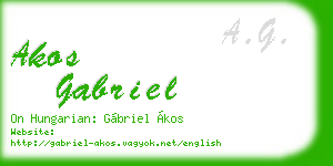 akos gabriel business card